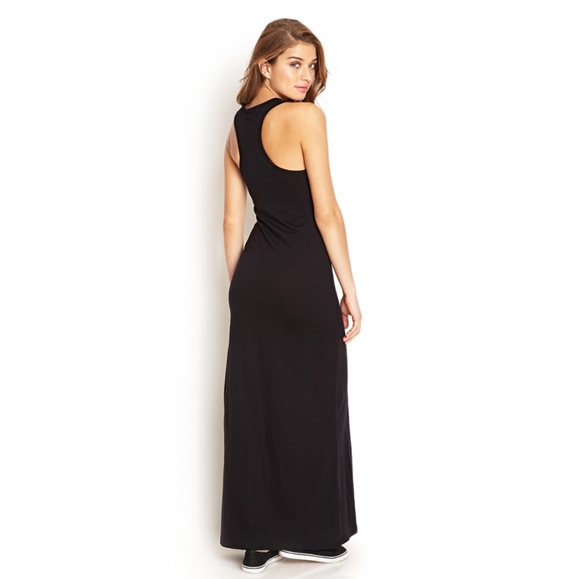 Forever 21 Black Racerback Tank Maxi Dress - Picture 2 of 7